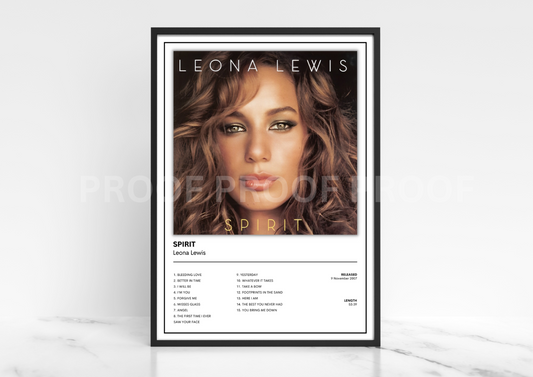 Leona Lewis Spirit Album Single Cover Poster / Music Christmas Gift