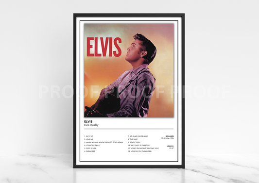 Elvis Presley 1956 Album Singles Cover Music Poster Music Gift Nostalgia