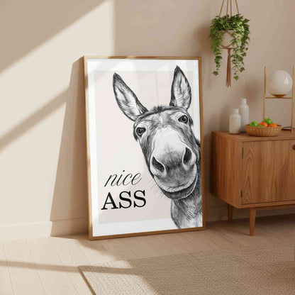 Donkey Bathroom Print - Nice Ass