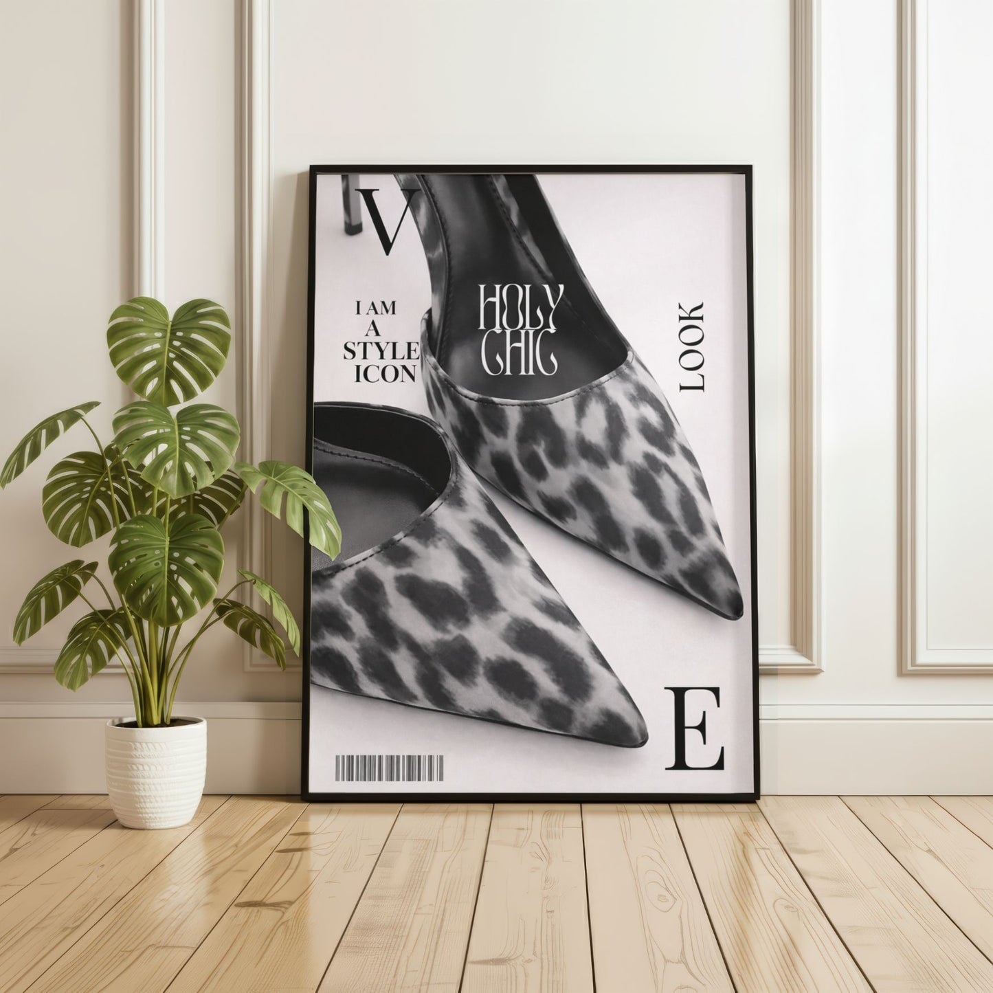 Leopard Heels Fashion Wall Art Print