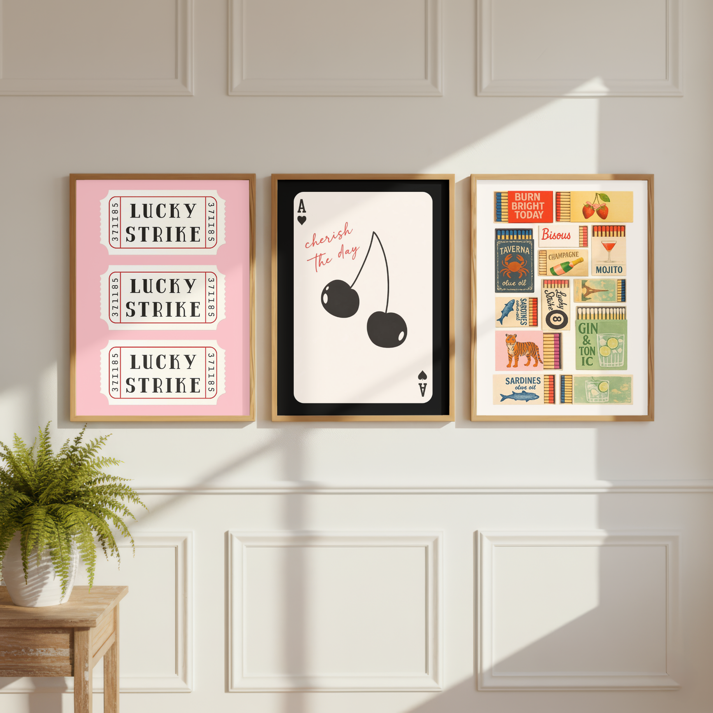 Set of 3 Retro Wall Art Prints