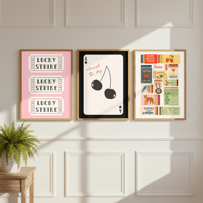 Set of 3 Retro Wall Art Prints