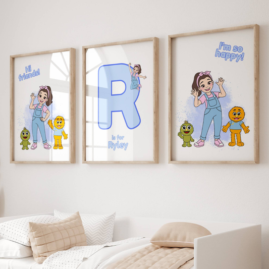 Set of 3 Personalised Ms Rachel Prints
