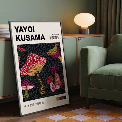 Yayoi Kusama 2011-2012 Mushrooms Print