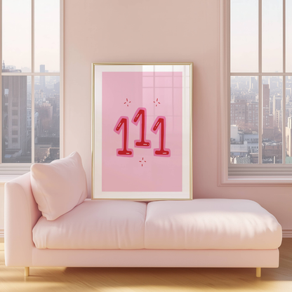 111 Angel Numbers Print