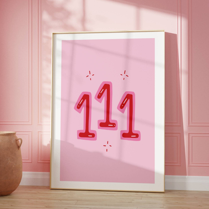 111 Angel Numbers Print