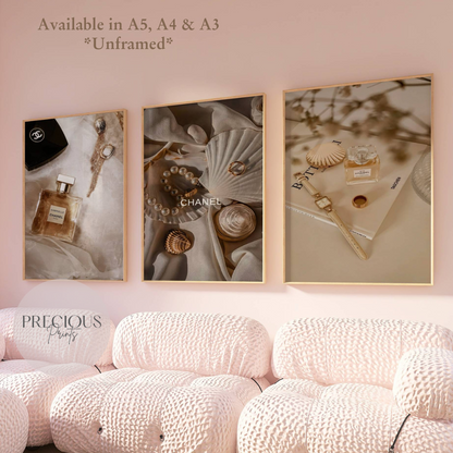 Set of 3 Stylish Fashion Feminine Prints