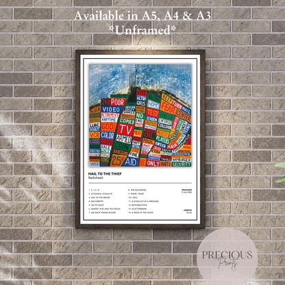 Radiohead Album Cover Poster / Hail to the Thief / Music Poster