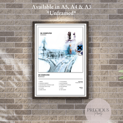 Radiohead Album Cover Poster / Ok Computer / Music Poster