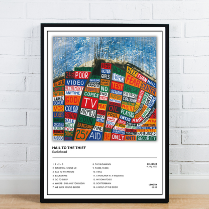 Radiohead Album Cover Poster / Hail to the Thief / Music Poster