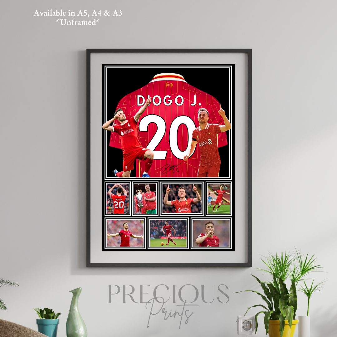Diogo Jota Print / Football Legends Poster / Football Gift
