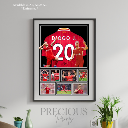 Diogo Jota Print / Football Legends Poster / Football Gift