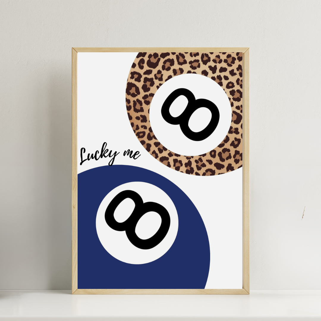 Set of 3 Navy blue Trendy Prints Cheetah Leopard Eclectic Wall Art