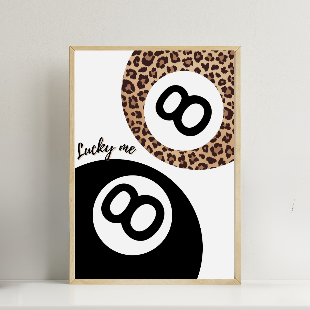 Set of 2 Trendy Preppy Prints Cheetah Leopard Print Wall Art