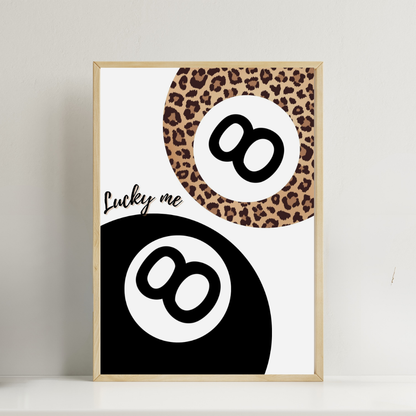 Set of 2 Trendy Preppy Prints Cheetah Leopard Print Wall Art