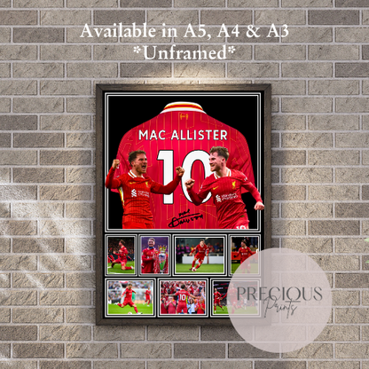 Mac Allister Print / Football Legends Poster / Football Gift