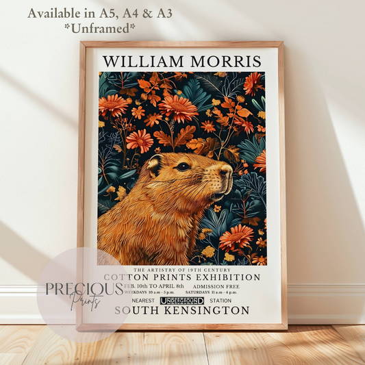 William Morris Capybara Poster / Art Exhibition Print