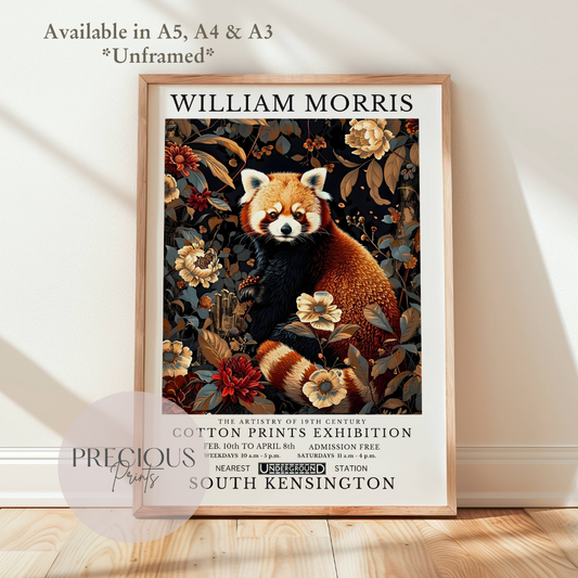 William Morris Red Panda Poster / Art Exhibition Print