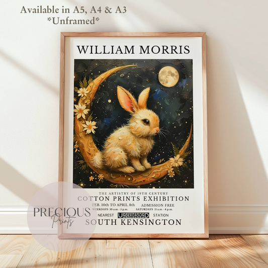 William Morris Bunny Rabbit Poster / Art Exhibition Print