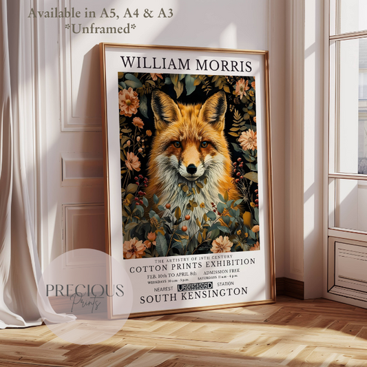 William Morris Fox Poster / Art Exhibition Print