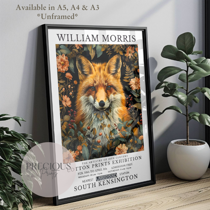 William Morris Fox Poster / Art Exhibition Print