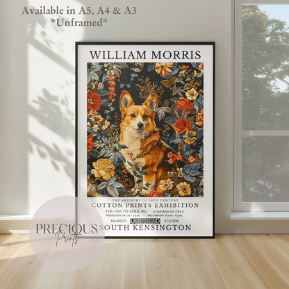 William Morris Corgi Poster / Art Exhibition Print
