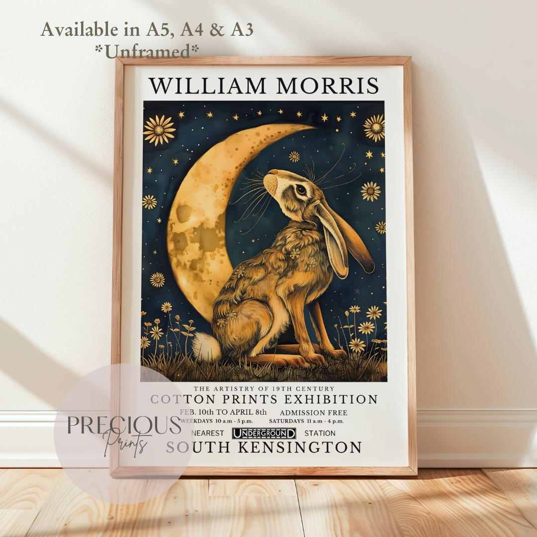 William Morris Hare & Moon Poster / Art Exhibition Print