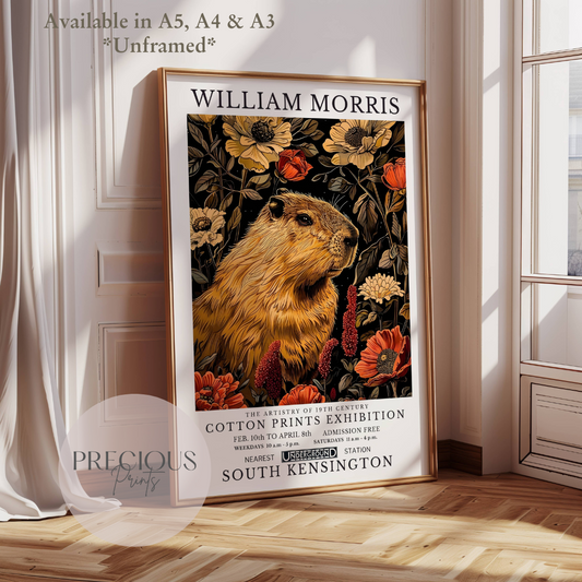 William Morris Capybara Poster / Art Exhibition Print