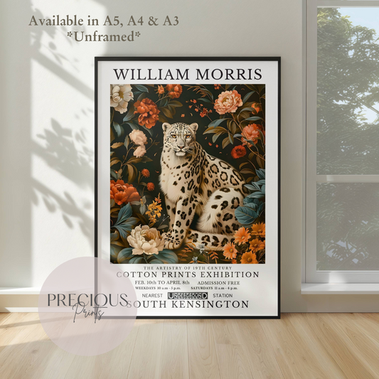 William Morris White Leopard Poster / Art Exhibition Print