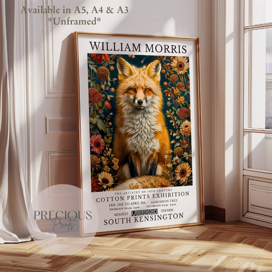 William Morris Fox Poster / Art Exhibition Print