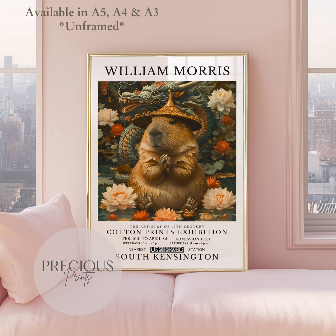 William Morris Guinea Pig Poster / Art Exhibition Print