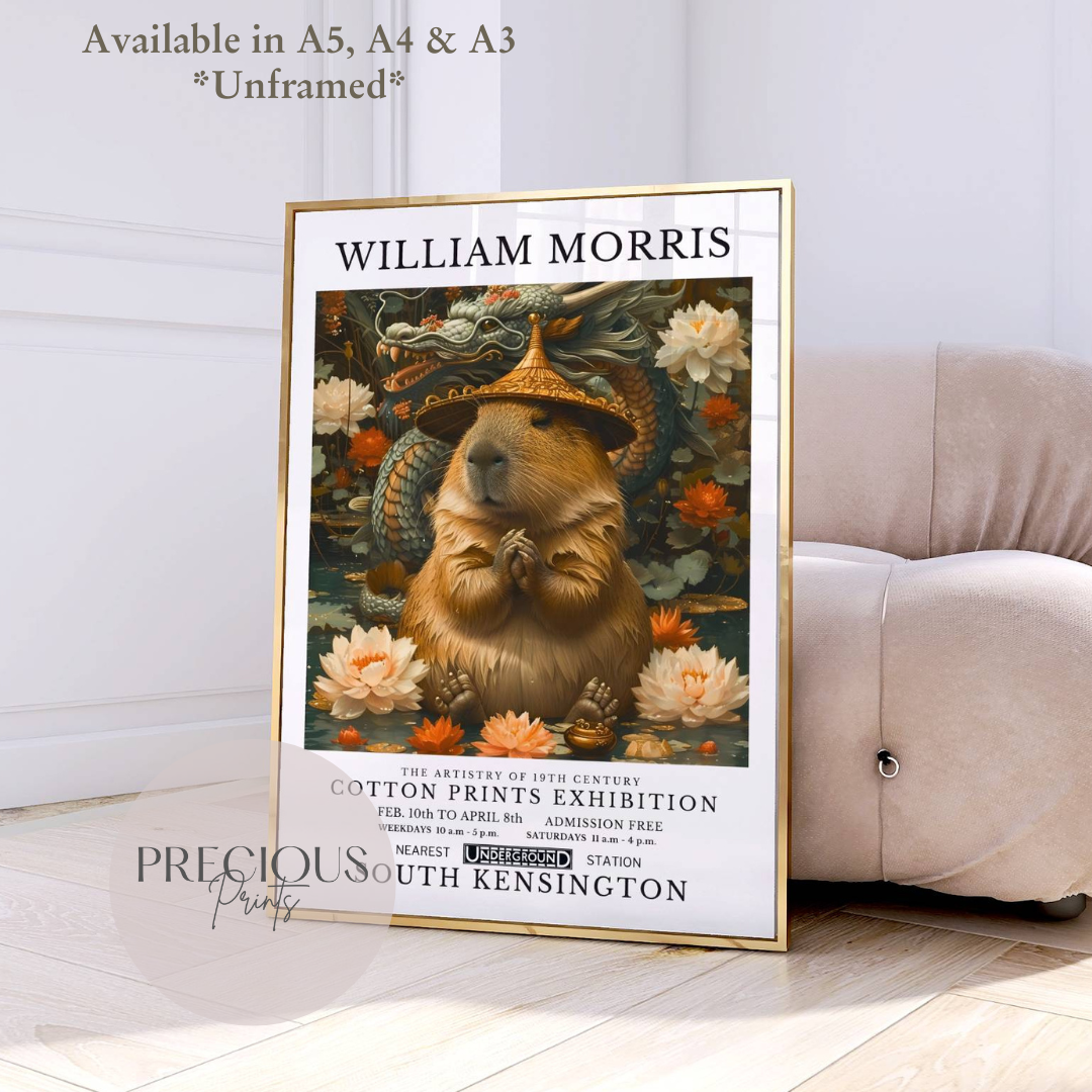 William Morris Guinea Pig Poster / Art Exhibition Print