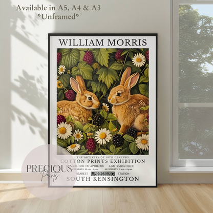 William Morris Bunny Rabbit Poster / Art Exhibition Print