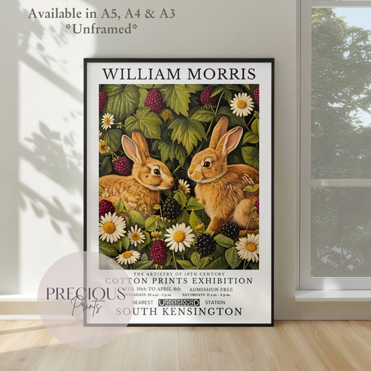 William Morris Bunny Rabbit Poster / Art Exhibition Print