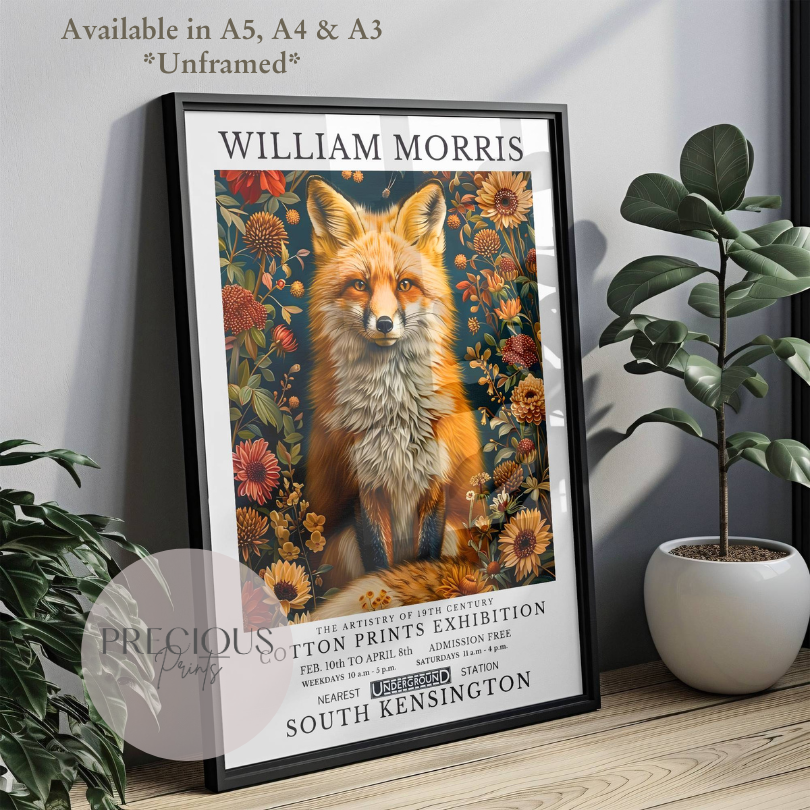 William Morris Fox Poster / Art Exhibition Print