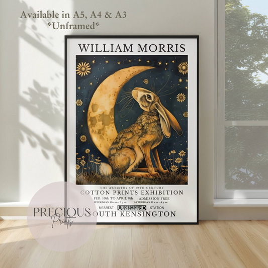 William Morris Hare & Moon Poster / Art Exhibition Print
