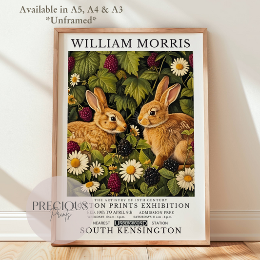 William Morris Bunny Rabbit Poster / Art Exhibition Print