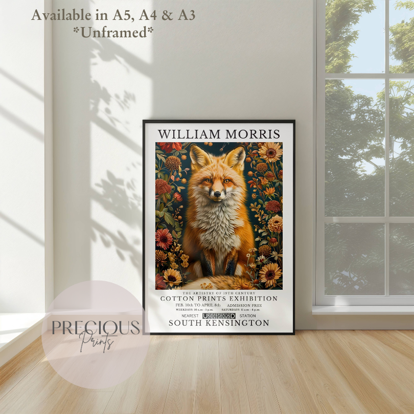 William Morris Fox Poster / Art Exhibition Print