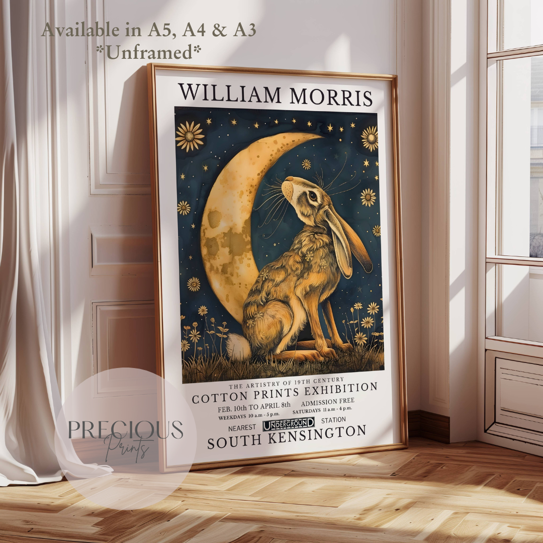 William Morris Hare & Moon Poster / Art Exhibition Print