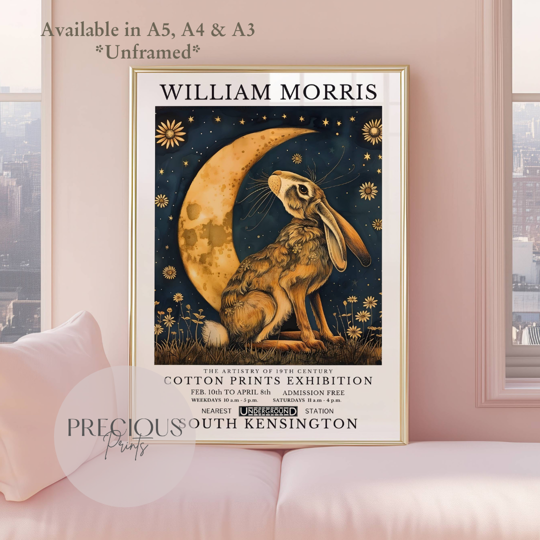 William Morris Hare & Moon Poster / Art Exhibition Print