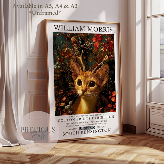 William Morris Cat Poster / Art Exhibition Print