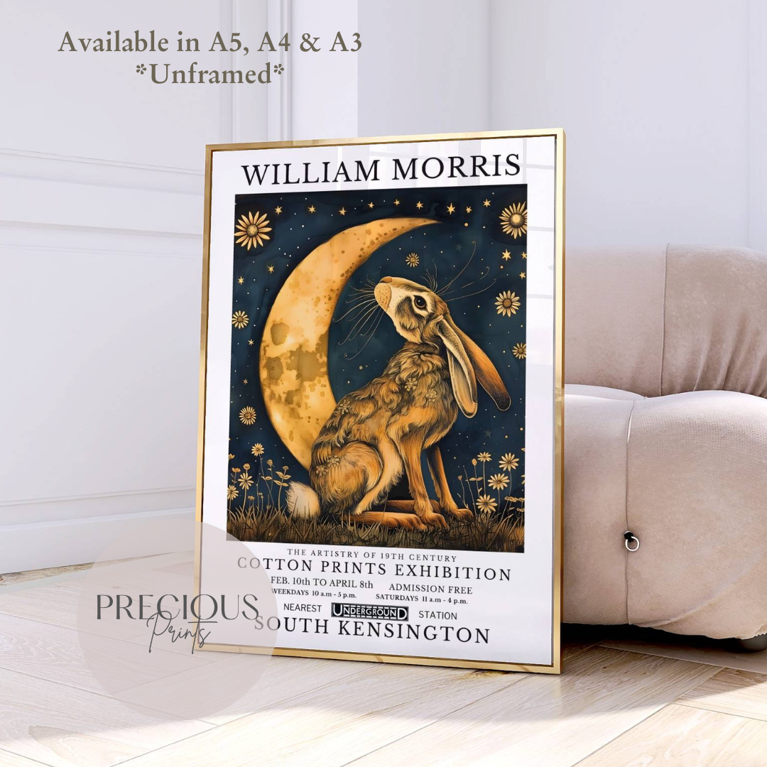 William Morris Hare & Moon Poster / Art Exhibition Print