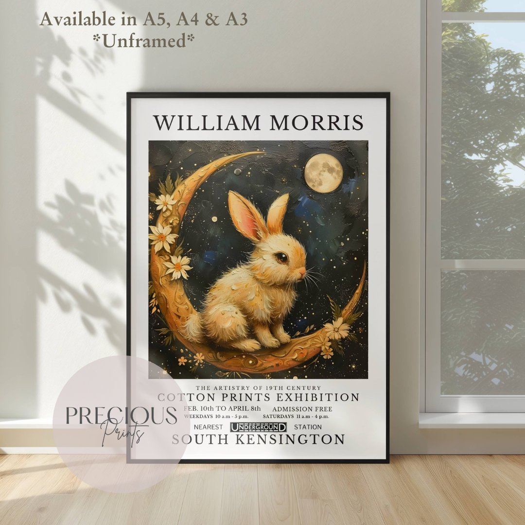 William Morris Bunny Rabbit Poster / Art Exhibition Print