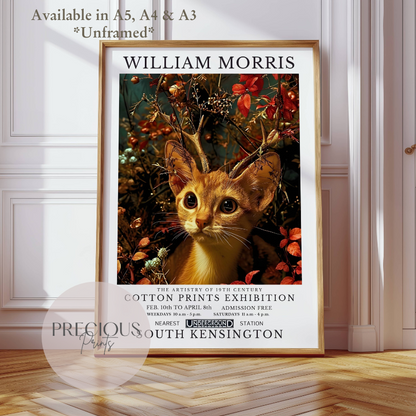 William Morris Cat Poster / Art Exhibition Print