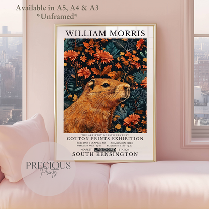 William Morris Capybara Poster / Art Exhibition Print
