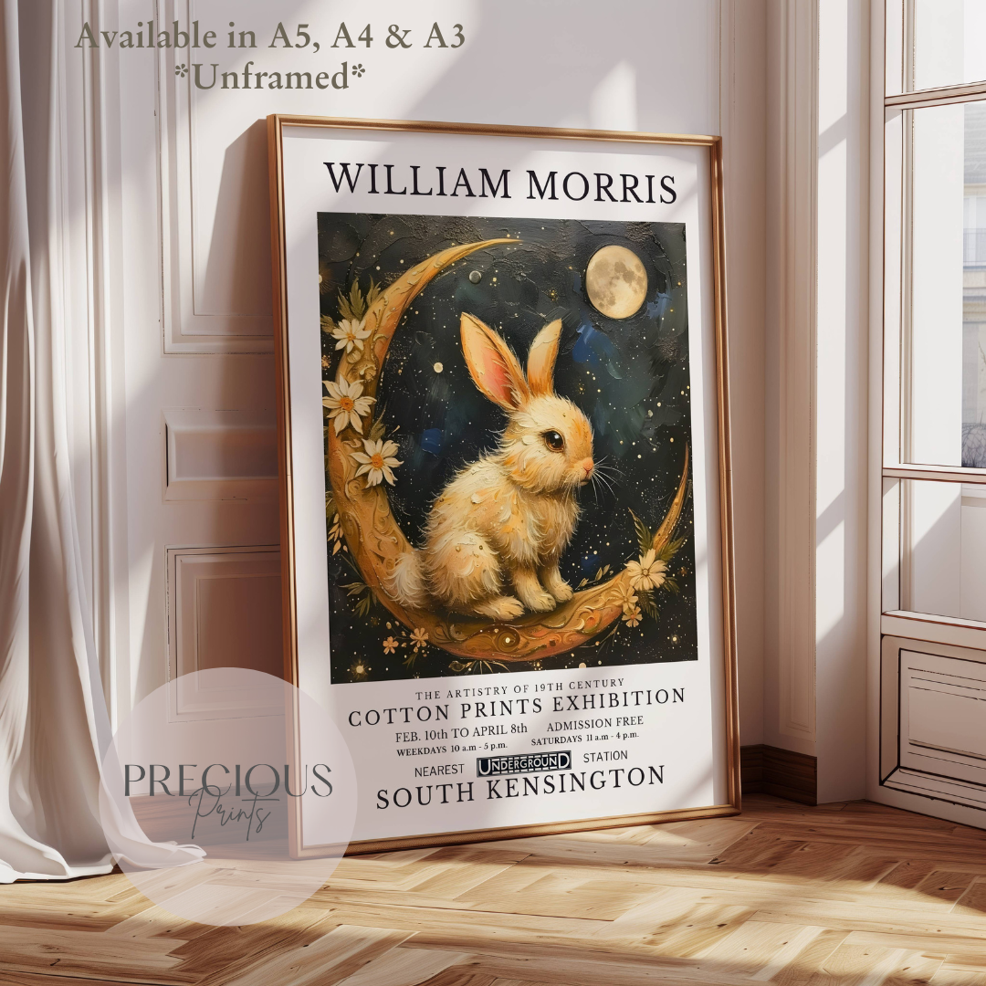 William Morris Bunny Rabbit Poster / Art Exhibition Print
