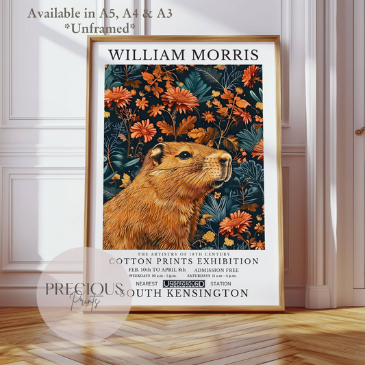 William Morris Capybara Poster / Art Exhibition Print