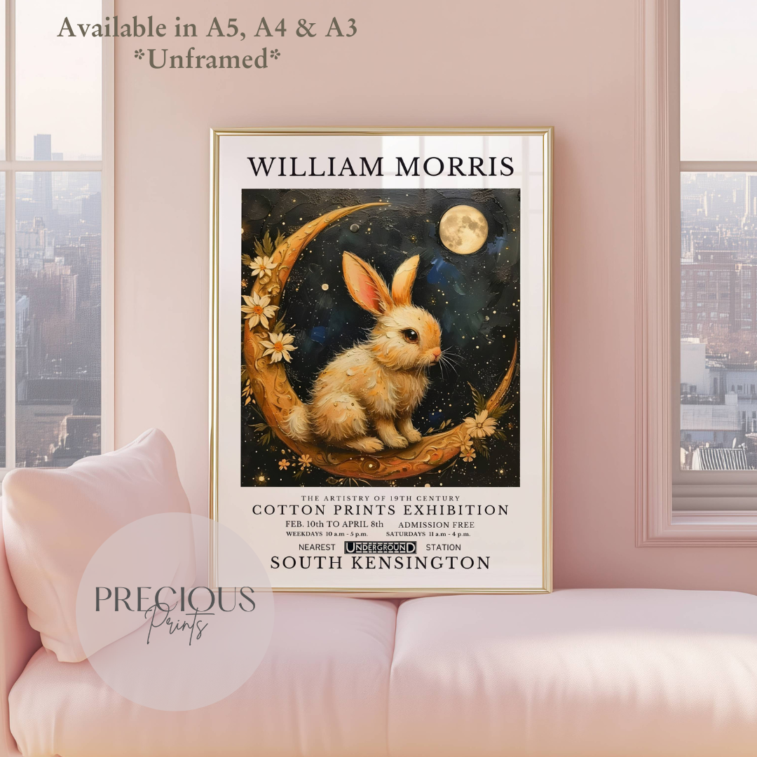 William Morris Bunny Rabbit Poster / Art Exhibition Print