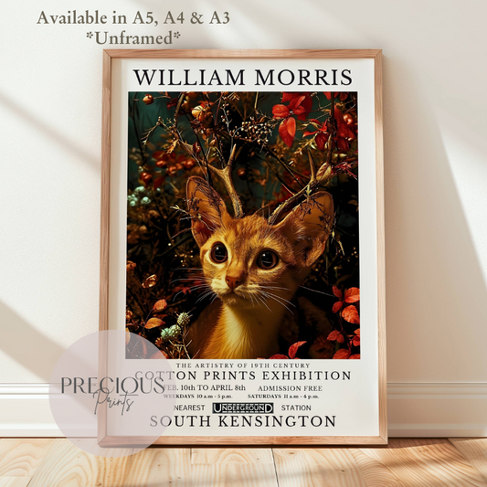 William Morris Cat Poster / Art Exhibition Print