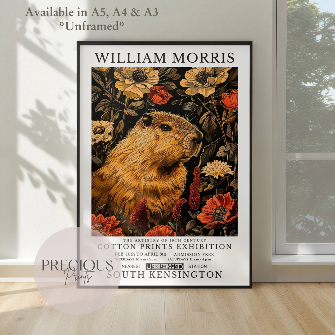 William Morris Capybara Poster / Art Exhibition Print